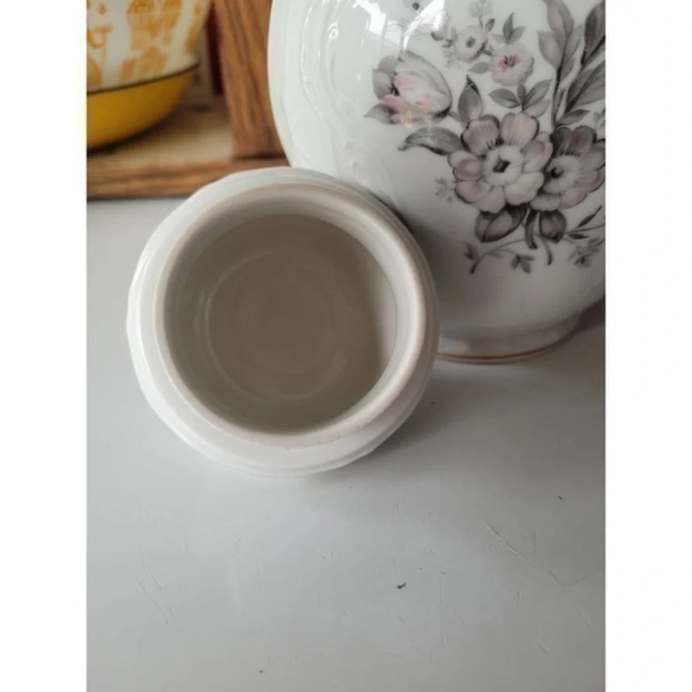 Vintage Rosenthal Germany Pink Gray‎ Rose Gold Rim Embossed Teapot Coffee Pot
